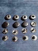 Кнопка для одягу 10 мм нікель 100штук.