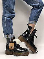 Жіночі черевики Dr.Martens JADON шкіра, ЗИМА чорні. ТОП Репліка ААА класу., фото 3