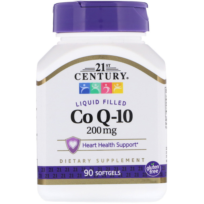 Liquid Filled CoQ-10 200 мг 21st Century 90 капсул