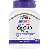 Liquid Filled CoQ-10 200 мг 21st Century 90 капсул