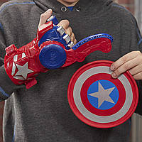 Зброя Щит Нерф NERF Капітан Америка Marvel Avengers Captain America Power Shield Sling Hasbro