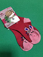 Носки детские розовые - 21-26 размер, по стельке 11-13см, 80% хлопок, 15% бамбук, 5% лайкра