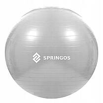 М'яч для фітнесу фітбол Springos 75 см Anti-Burst сірий, фото 2