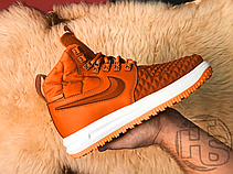 Чоловічі кросівки Nike Lunar Force 1 Duckboot Wheat Orange/White 922807-702, фото 6