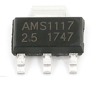 Микросхема AMS1117-2.5 Линейный стабилизатор 2.5В, 1А, SOT-223
