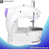 Швейная машинка портативная Mini Sewing Machine Fhsm 201 - Мини швейная машина с педалью и блоком питания