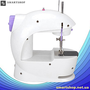 Швейна машинка портативна Mini Sewing Machine Fhsm 201 - Міні швейна машина з педаллю і блоком живлення