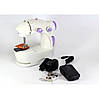 Швейна машинка портативна Mini Sewing Machine Fhsm 201 - Міні швейна машина з педаллю і блоком живлення, фото 11