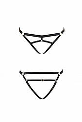 Трусики стрінги з стреп KELIS THONG black L/XL - Passion Exclusive 777Store.com.ua