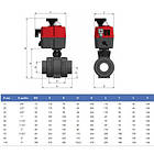 Effast Кран кульовий EFFAST d32 мм (BDREBKY1A0320) з електроприводом PTFE/EPDM, фото 2