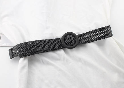 Ремінь на Пояс City-A Belt 100 см М'який Пластик Плетінка Чорний, фото 1