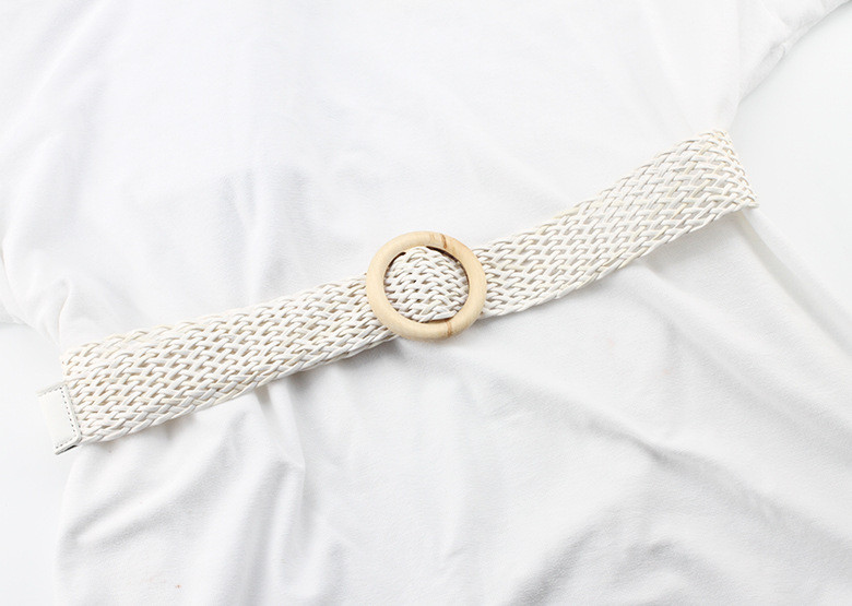 Ремінь на Пояс City-A Belt 100 см М'який Пластик Плетінка Білий
