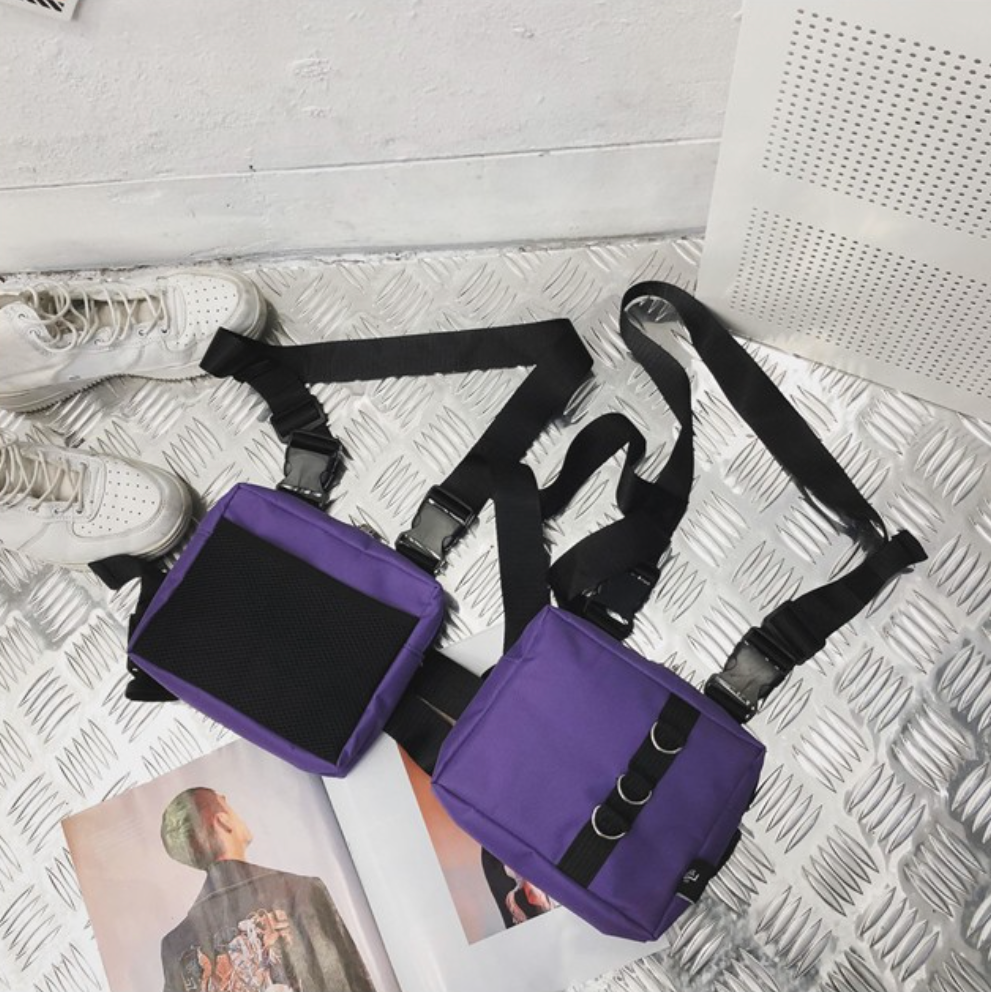Нагрудна Поясна Сумка Бронежилет Розвантаження City-A Hgul+Bag Twins Big Size Фіолетова