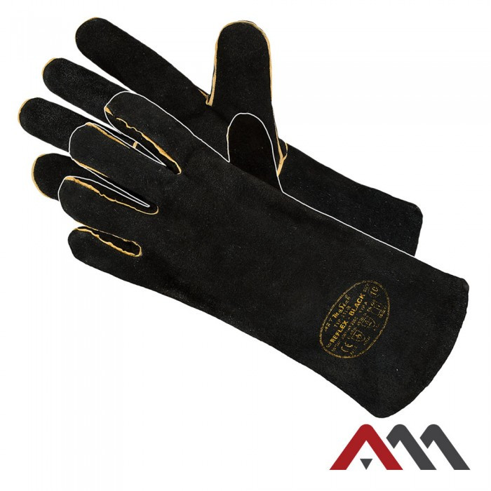 Зварювальні рукавички Artmas REFLEX-BLACK kat.2, чорний, фото 1