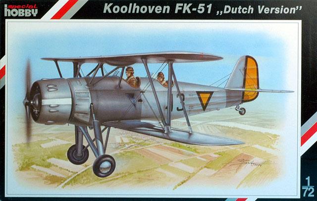 Пластикова модель 1/72 Special hobby 72048 Голанський літак Koolhoven FK-51 “Dutch Version”