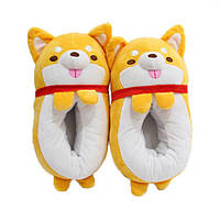 Тапочки Сиба Іну помаранчевий Японський карлик Сartoon slippers 22.035