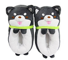 Тапочки Шиба Іну чорний сезамСartoon slippers22.036