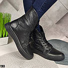 Демісезонні шкіряні жіночі черевики-кеди, фото 10