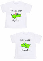 Парні футболки Family Look із принтом "See you later Alligator... After a while Crocodile..." Push IT