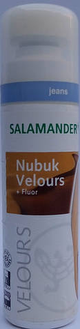 Крем-фарба рідка джинсова — для замші, нубуку та велюру "Nubuk Velours Liquid" SALAMANDER 75 мл, фото 2