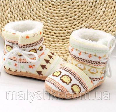 Теплі дитячі пінетки 12 см., фото 1