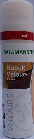 Крем-фарба рідка червона — для замші, нубуку та велюру "Nubuk Velours Liquid" SALAMANDER 75 мл, фото 3