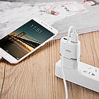 Зарядка USB кабель для Samsung Galaxy A01 (A015) HOCO C12 2в1 USB microUSB, фото 6