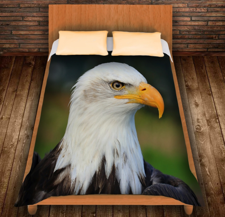 Плед з 3D принтом-Big Face Eagle
