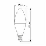 LED лампа VIDEX C37e 7W E14 4100K, фото 3