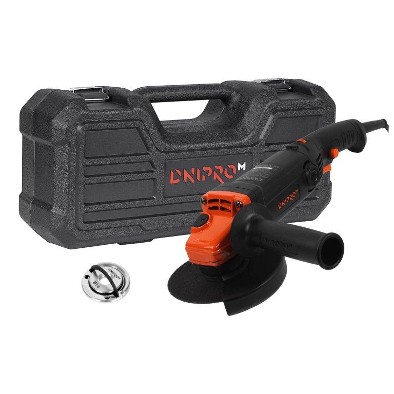 Шліфмашина кутова Dnipro-M GL-125S + Кейс BP-12G + Гайка QN-14