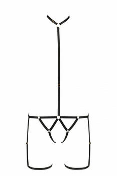 Портупея-стрепи на все тіло BRENDA black L/XL - Passion Exclusive   | Puls69