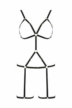 Портупея-стрепи на все тіло INDICA black L/XL - Passion Exclusive   | Puls69