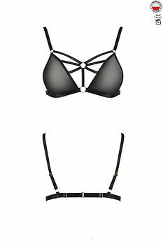 Бюстгальтер-стрепы MEGGY BRA black L/XL - Passion Exclusive   | Puls69
