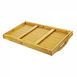 Бамбуковий столик для сніданку складаний, фото 3