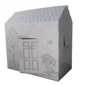 Детский игровой домик-раскраска картонный