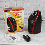 Обігрівач Wonder Warm портативний бездротовий в розетку з пультом і таймером, фото 6