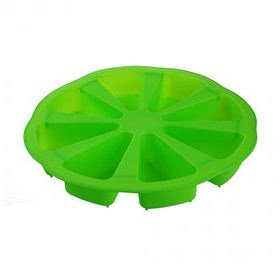 Форма силіконова для порційної випічки, форма з силікону на 8 секцій, Зелений