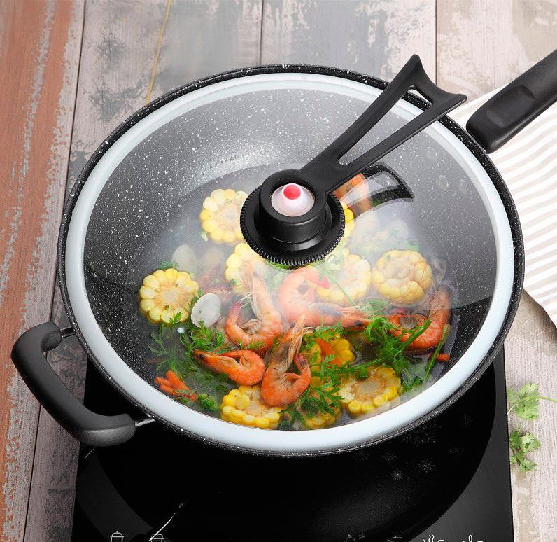 Сковорода Wok (Вок) вакуумна з керамічним покриттям для всіх видів плит, 32 см, фото 1