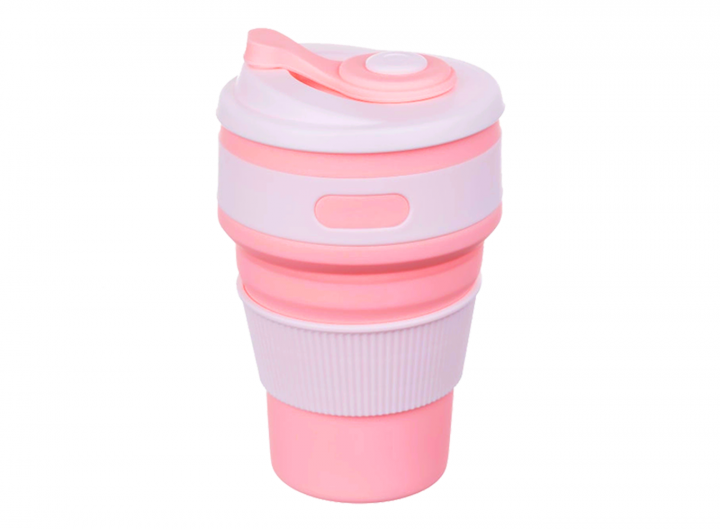 Силіконова складна чашка Collapsible 5332 350мл Pink (N011183)