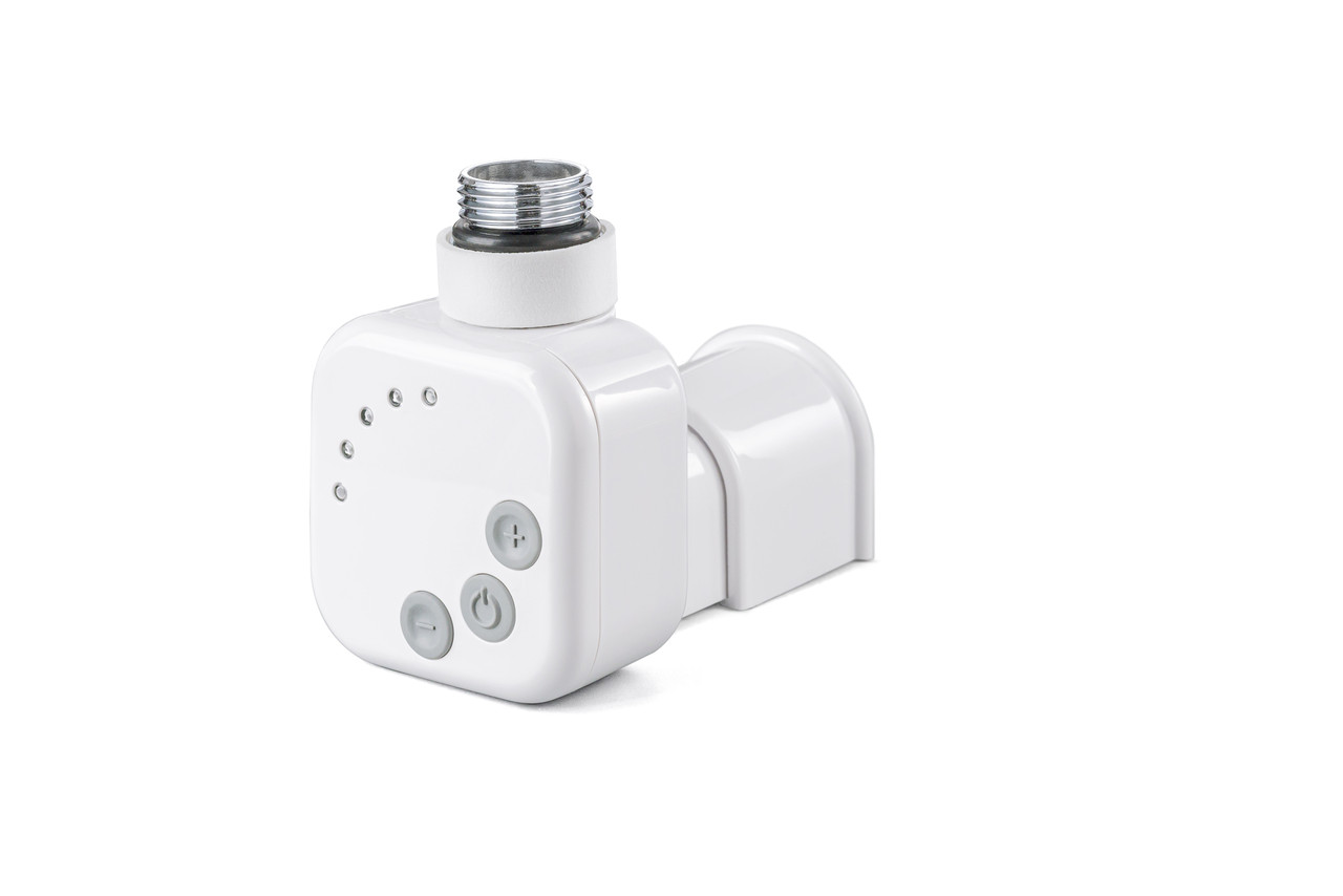 Квадратний ТЕН HeatQ MS white з регулятором 30-60C + таймер 2 ч.+LED + маскування дроту, Польща 1/2"