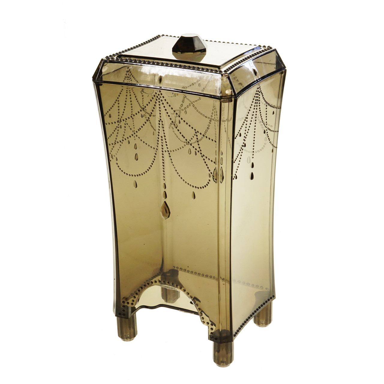 Органайзер - диспенсер для ватних дисків, темно-сірий, фото 1