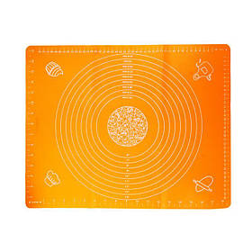 Коврик-подложка для раскатывания теста 40*50 см, оранжевый