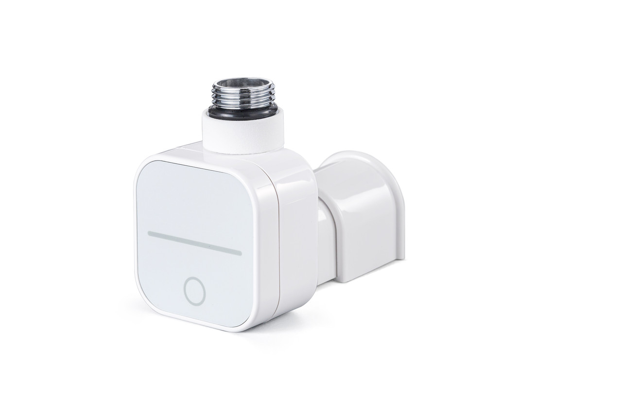 Білий ТЕН HeatQ NEX Base MS white: регулятор 30-60С +таймер до 8 год + маскування кабелю. + LED. Поворот корпусу