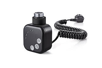 Чорний ТЕН HeatQ black квадратної форми. Регулятор 30-60C + таймер 2 год (2 режими) + LED; Польща. Поворотний