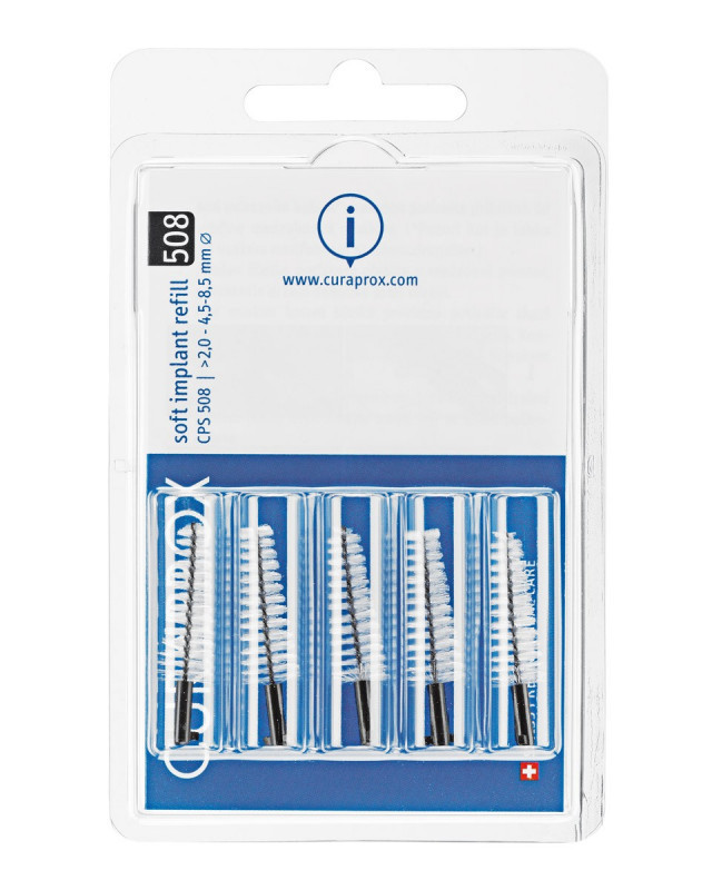 Йоржики для імплантів Curaprox CPS 508 "Soft Implant" d 4,5 мм - 8,5 мм, фото 1
