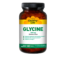 Glycine 500 mg Country Life, 100 таблеток