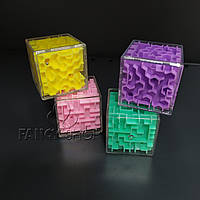Головоломка "Кубик - лабіринт", мікс, 6 см, Лабиринт "Куб"