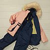 Дитячий зимовий комбінезон на дівчаток "Юнна" рожевий 92, фото 3