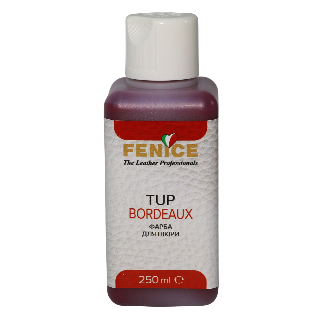 Фарба для шкіри Fenice TUP Bordeaux, колір Бордо, 250 мл