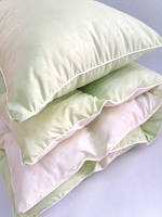 Детский комплект одеяло и подушка зеленый